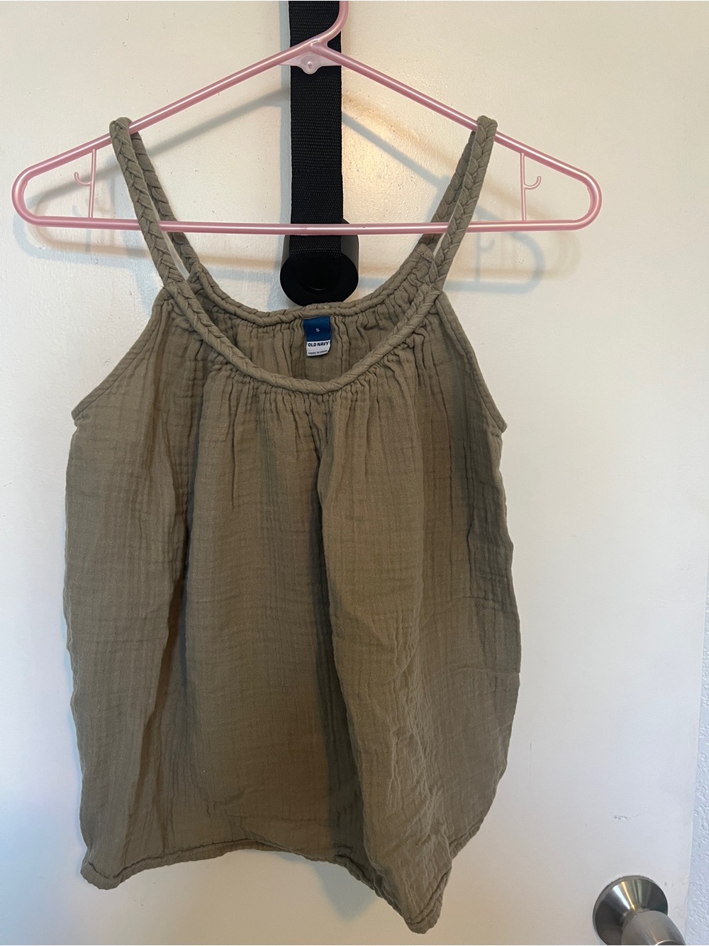 Old Navy Olive Braided-Strap Tank Camisole